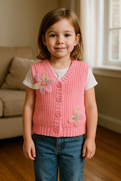 meriç bebe - bütün çocuklar melektir. mrc Детски плетен кардиган с флорални мотиви за момичета – възраст 5-8 години