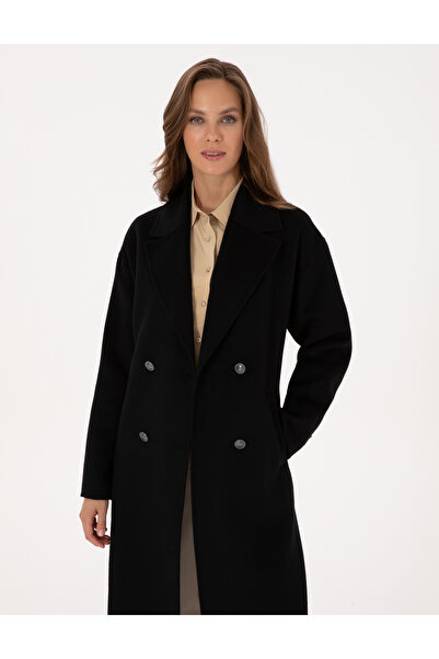 Pierre Cardin Black Cashmere Coat 50308929-Vr046