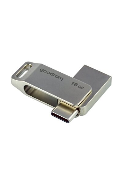 Goodram USB-C and USB 3.2 memory stick, 16 GB, Silver, HUR-BBL6368