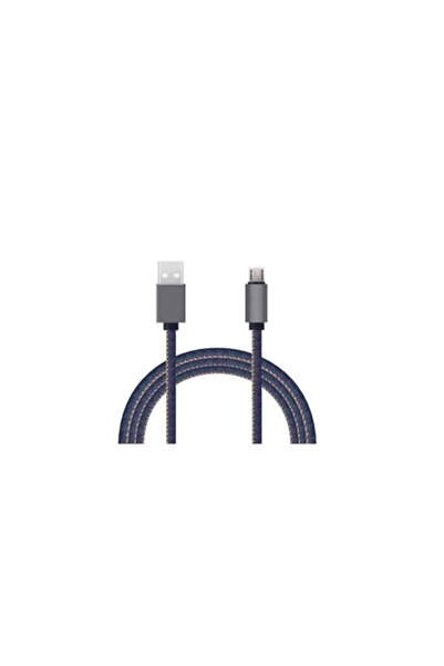SOHO MicroUSB Cable, 1M Length, Textile-Denim, Navy Blue