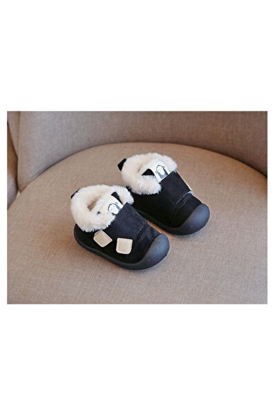 Superbaby Black fur-lined shoes - Snow