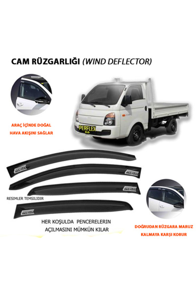 PERFLEX Hyundaı Ticarı Cam Ruzgarlıgı Mugen Tip 2 Parca H100 Kamyonet Dynamıc...