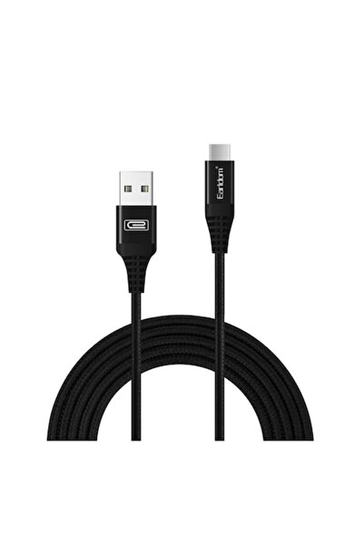 Earldom Cablu de date/încărcare reversibil USB la USB-C 20W, ultra-rezistent, dublu ranforsat, 3m, negru