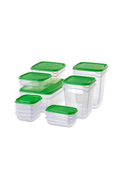 Bibilel Set 17 Reusable Plastic Food Containers, Transparent, IKA-BBLFMD117