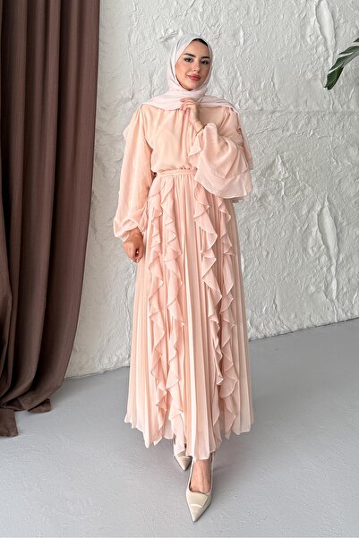 Rimel Moda Yakut Elbise Somon