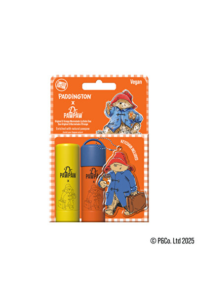 Dr.Pawpaw Set de 2 balsamuri de buze Breloc Ursuleț Paddington™, Dr.PAWPAW, 2...