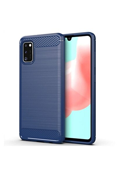 E-ART Husa pentru Samsung Galaxy A41 A415, Carbon, Bleumarin