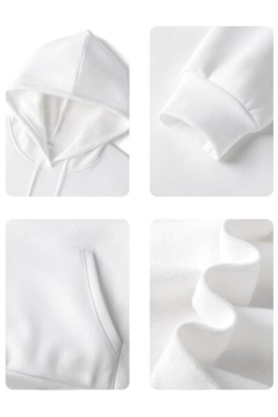 AFROGİYİM Γυναικείο φούτερ με κουκούλα με στάμπα Cherry με 2 κλωστές