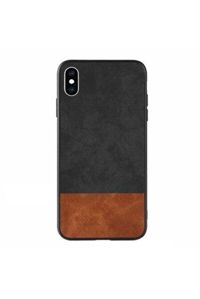 SOHO Husă de protecție pentru iPhone XS Max, neagră/maro