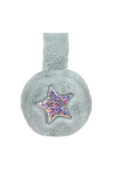 Bibilel Kids ear protection/headband for girls, 6-8 years, confetti stars, grey