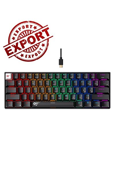 Havit Gamenote KB903L Red Switch Mekanik Klavye – Türkçe Q, Blended RGB Aydınlatma, %60 Kompakt Tasarım