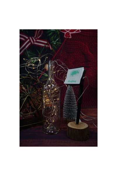 Flippy Christmas Lights, 10 meters, 100 LEDs, warm white, solar-powered, copper wire, linear, indoor/outdoo