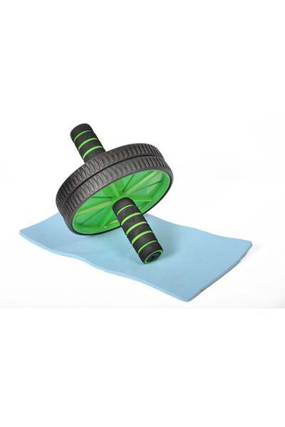 Generic بكرة تمارين البطن ذات العجلة المزدوجة مع وسادة الركبة