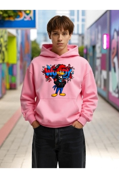 Wish BF Hanorac unisex pentru bărbați/femei WOODY COOL Colorat Special cu imp...