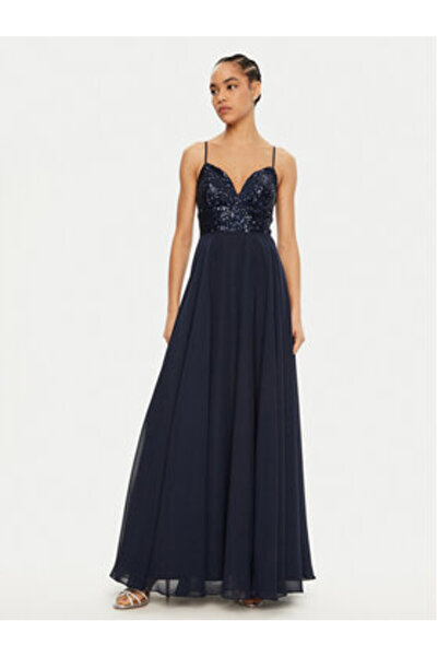 Swing Γυναικείο βραδινό φόρεμα 5AI09500 Μπλε σκούρο