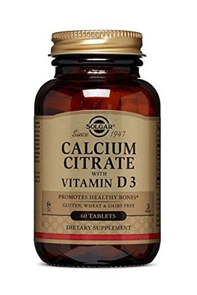 Solgar Calcium Citrate with Vitamin D3 250 mg 60 Tablet