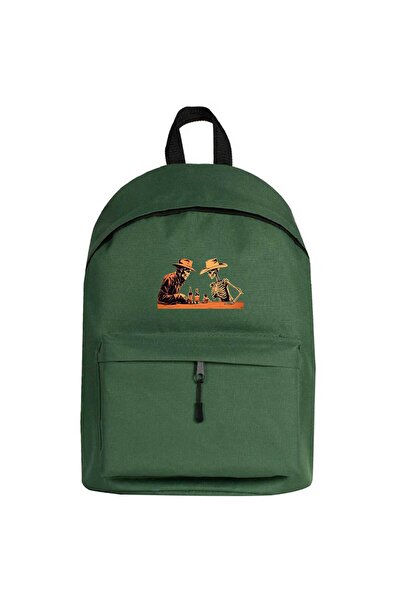 CrowsGate Rucsac Skelton Cowboy Bar Culoare verde
