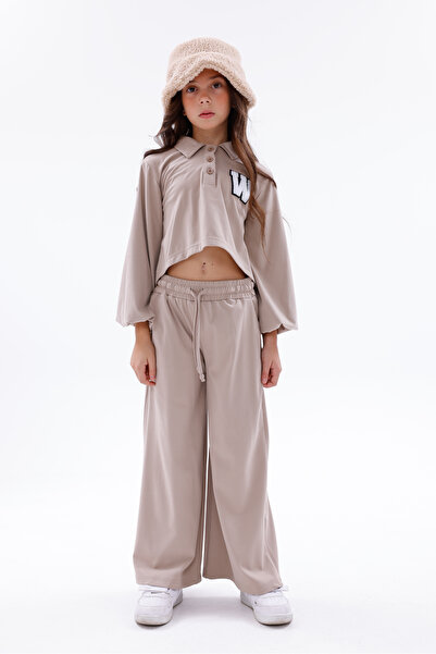 WİENS KİDS Girls' Polo Neck Double Set