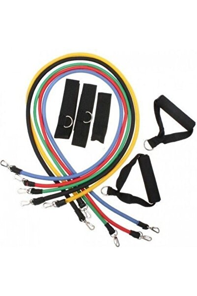 Generic 11-Piece Pull Rope Fitness Exercises Resistance Bands Set