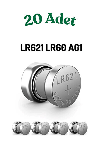 harry 20 Adet Ag1 Lr621 Saat Pili Kol Saati Lr621 Düğme Pil 1.5 Volt Lr621 Ag...