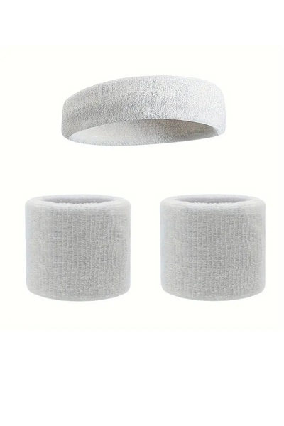 Tenax Fıt ربطة شعر رياضية من القماش و2 قطعة من أربطة المعصم القماشية بطول 10 ...