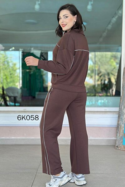 İnce Topuk Striped Modal Suit 6K058