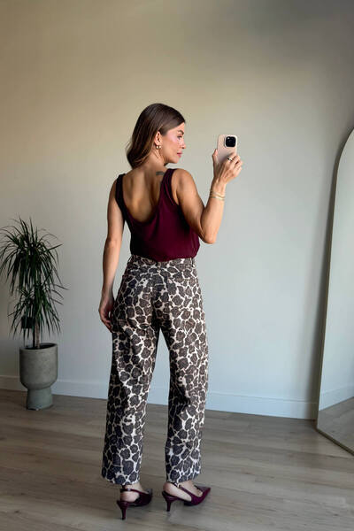 Sue Store Μπλούζα με χοντρό λουράκι σε μπορντό χρώμα