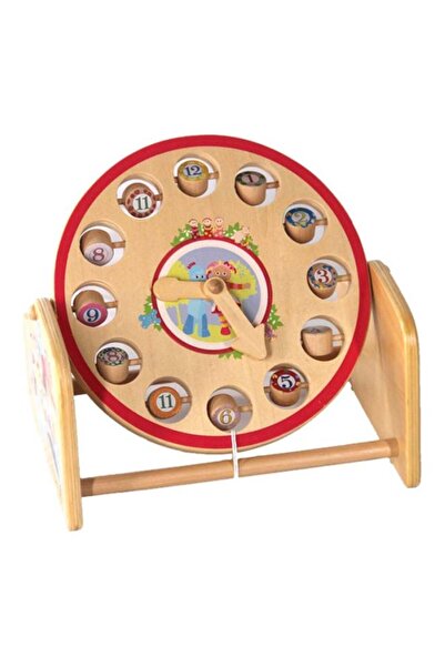 AGD ساعة خشبية تعليمية للتعليم المبكر 25×30×25 سم