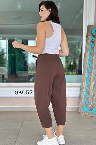 İnce Topuk Çimalı Gabardin Shalwar Trousers 6K052