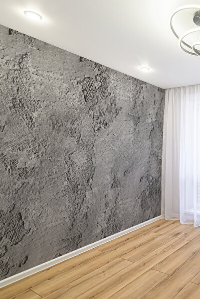 dreamwall Gri Çimento Efektli Loft Tarzı Spor Salonu & Fitness Tek Parça Teks...