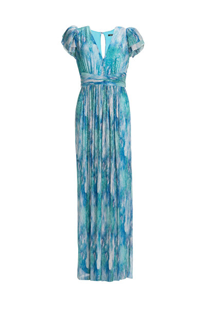 Swing Γυναικείο βραδινό φόρεμα 5AI18000 Μπλε