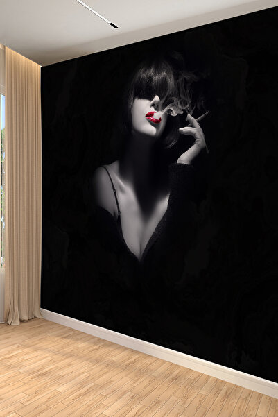 dreamwall Sigara İçen Kadın Gizemli Duman Duvar Kağıdı