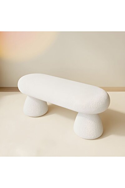 SCY Modern Teddy Kumaş Puf Bench Rahat Oturma Yatağı Kanepe