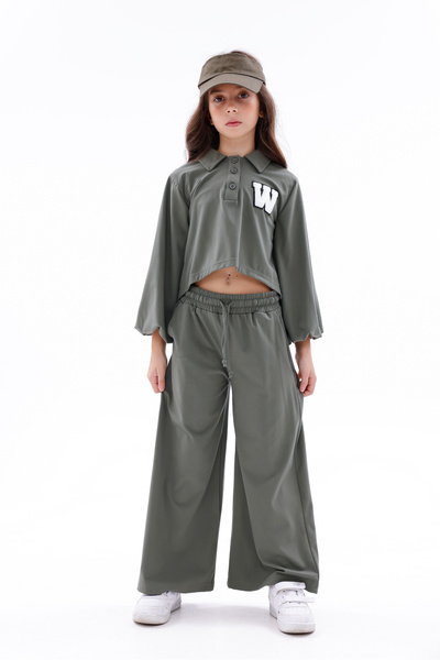 WİENS KİDS Girls' Polo Neck Double Set