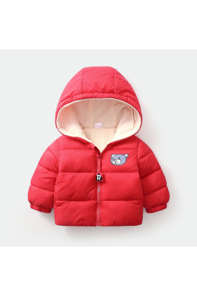 Superbaby Red jacket for girls - Teddy