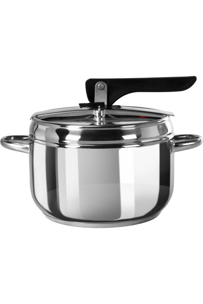 Gusto Casa - Oală sub presiune din oțel inoxidabil Matilde 5 litri diametru 2...