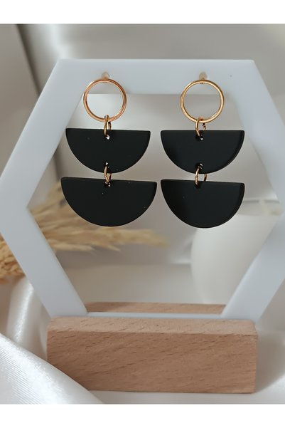 La fee aksesuar Black Dangle Women's Earrings