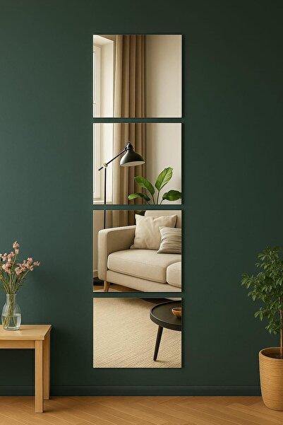 Aynova 4 Parça Kare Duvar Ve Boy Aynası 20x20