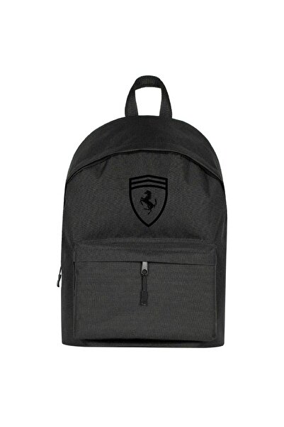 CrowsGate Rucsac cu logo Ferrari Horse Culoare neagră
