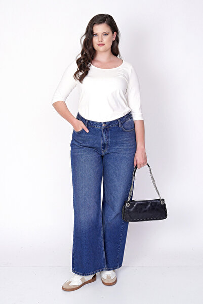 Büyük Moda Straight Cut High Waist Jean