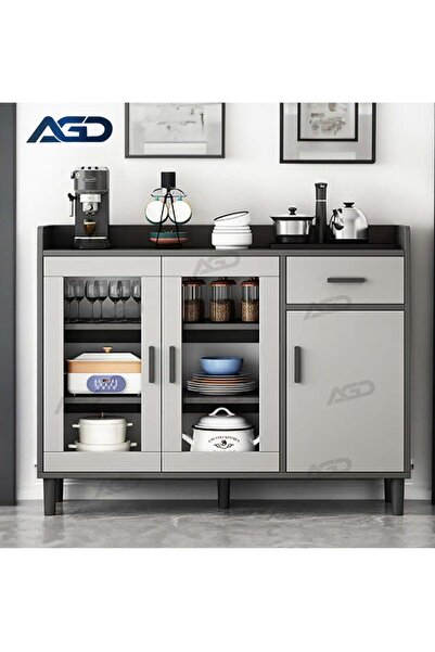 AGD Modern Coffee Corner, Large Storage Capacity Functional Cabinet