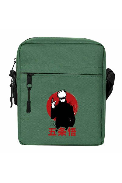 WAKHA حقيبة كتف ميجومي جاجوتسو كايسن باللون الأخضر