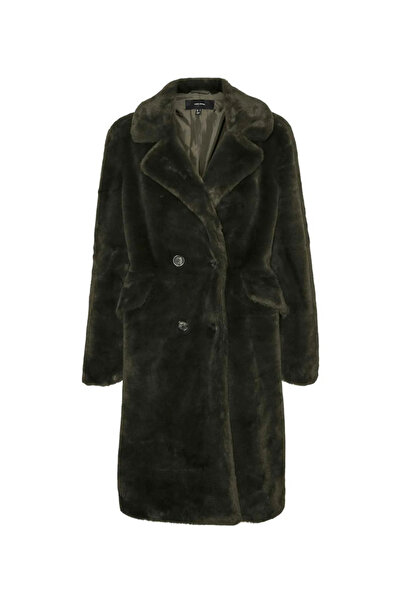 Vero Moda Fur Coat, khaki