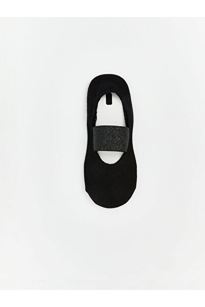 LC Waikiki Alita City Lcw Dream Black Plain Women's Ballerina Socks with a Di...
