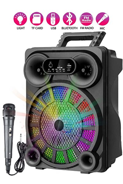 greatnice مكبر صوت لاسلكي بتقنية البلوتوث مع راديو FM وUSB وميكروفون