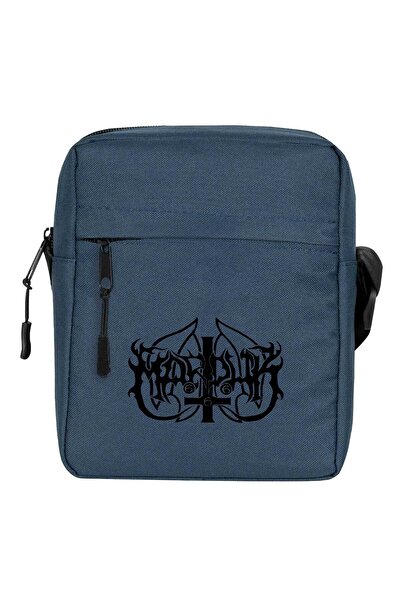 CrowsGate Geantă de umăr cu logo Marduk Culoare bleumarin