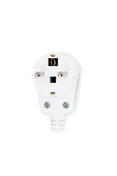OEM Angled plug with grounding, 3680W, 16A, dimensions 70 x 57 x 40 mm, white