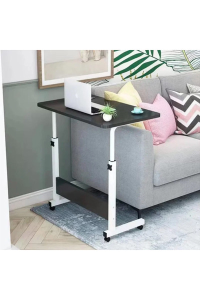 Un Adjustable Laptop Table (60*85 cm) with Extra Shelf Black