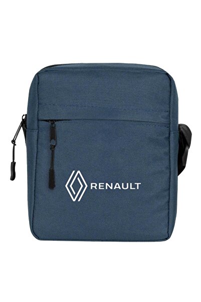 CrowsGate Geantă de umăr cu text nou logo Renault Culoare bleumarin