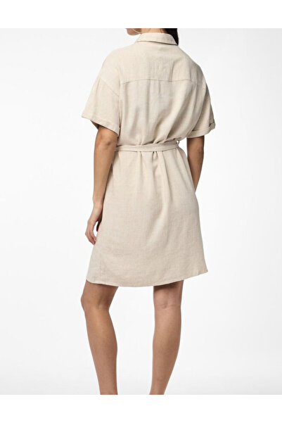 PIECES mini dress, beige